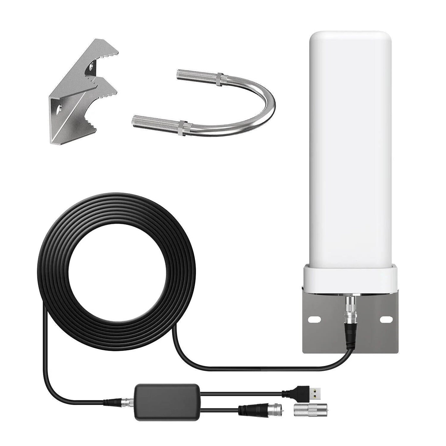 Amplified HDTV Outdoor Antenna with 360 Degree Reception