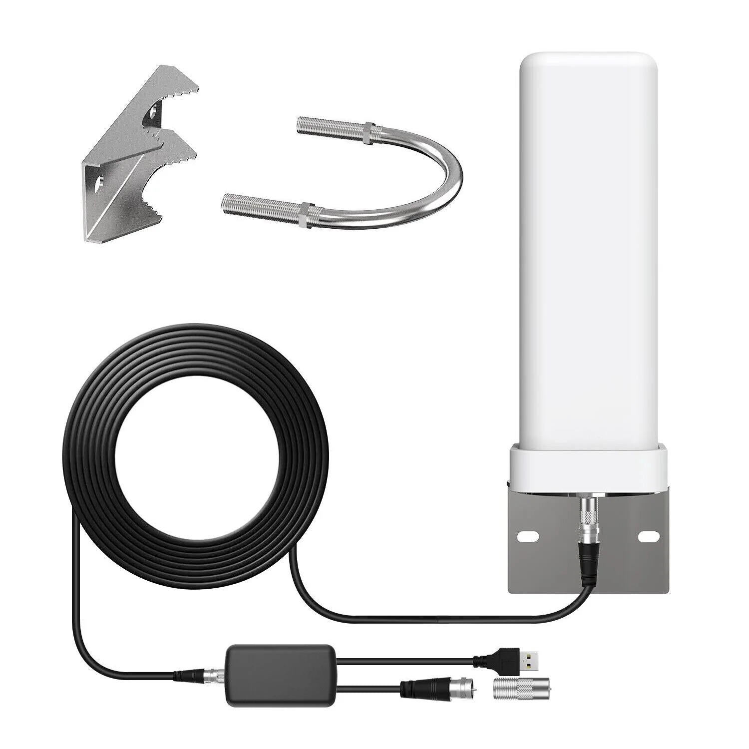 Amplified HDTV Outdoor Antenna with 360 Degree Reception