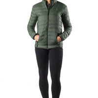 Womens Rechargeable Heated Puffer Coat with Three Heat Zones and Elastic Cuffs for Winter
