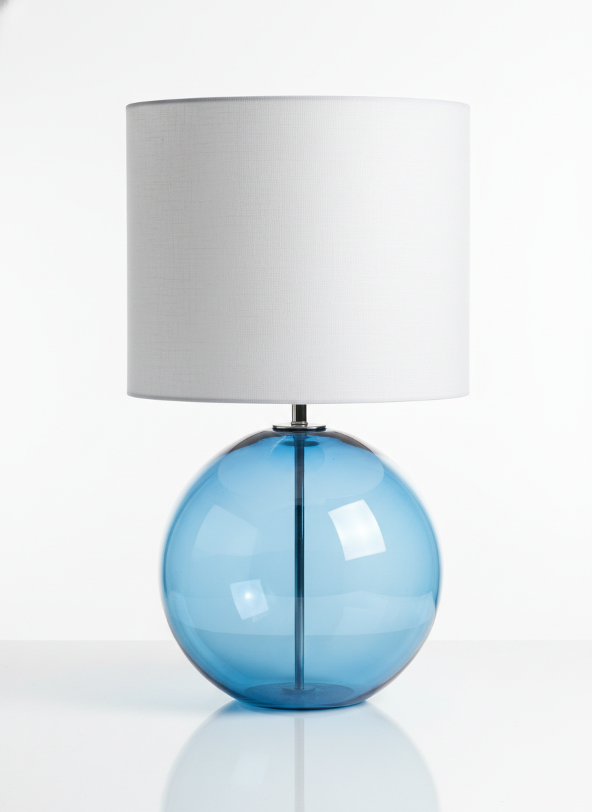 Blue Glass Lamp